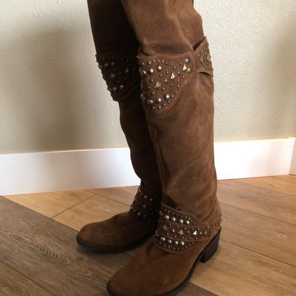 Five Worlds/Sundance Tall Suede Boots size 7 1/2 - EUC Old Gringo style! - Picture 6 of 10